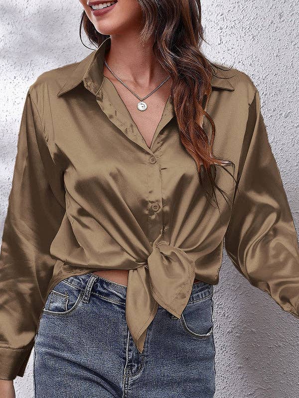 UZ Wholesale Long Sleeve Blouse FUCHSIA M