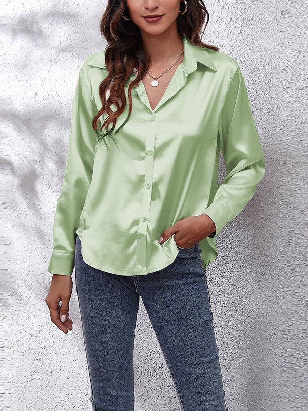 UZ Wholesale Long Sleeve Blouse FUCHSIA L