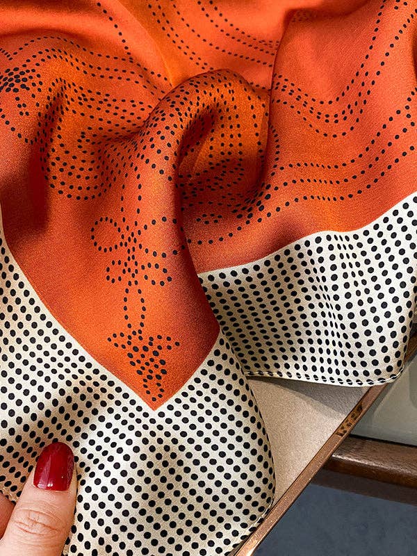 U.Z. Polka-Dot Leisure Fashion Scarf: PINK / One_size
