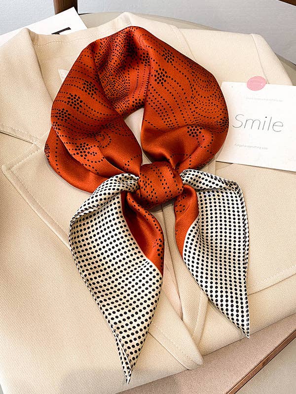U.Z. Polka-Dot Leisure Fashion Scarf: PINK / One_size