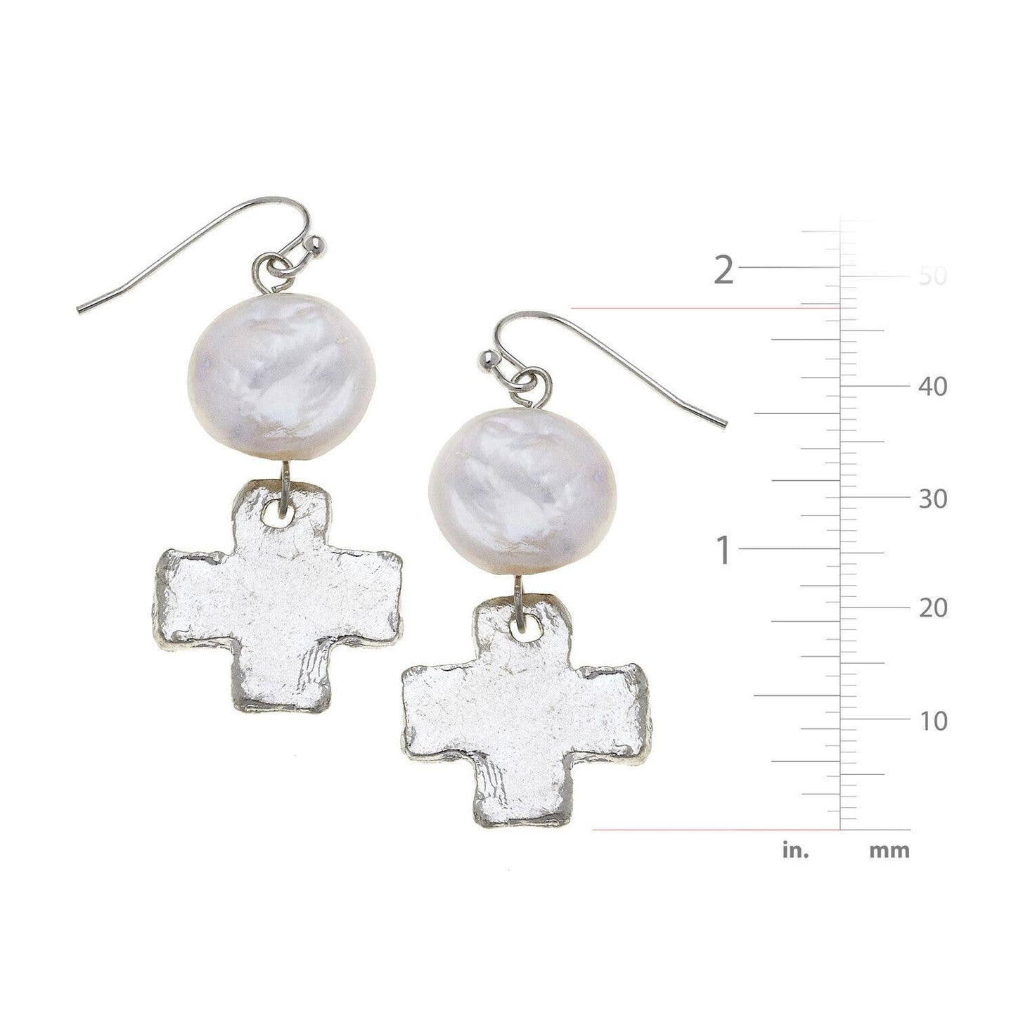 Susan Shaw - Silver with Freshwater Pearl Earring