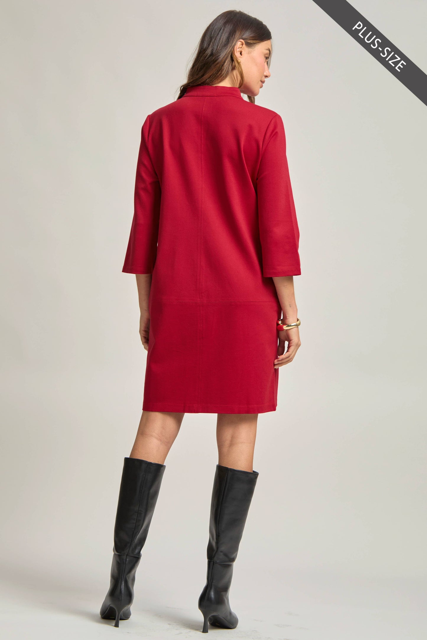 Dear Scarlett - PLUS SIZE Magic A-Line Dress: Red