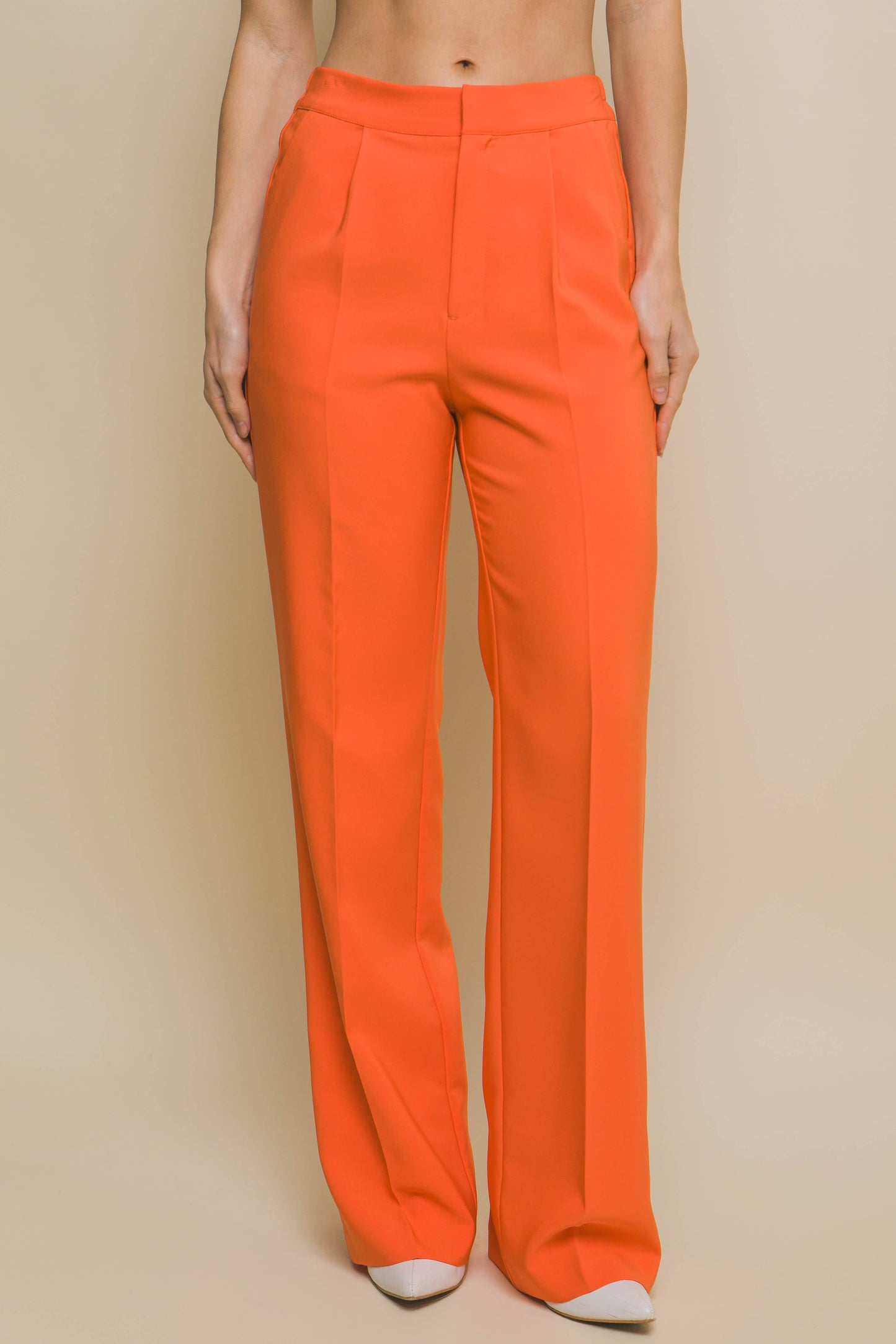 42POPS - ",...SI-25289 Regular-Fit Dress Pants w/ Elastic Back: Black-159548 / S