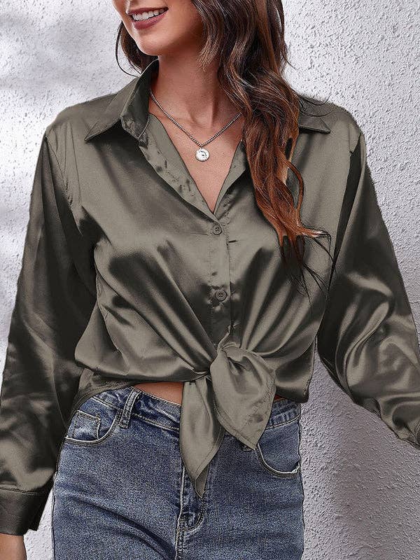 UZ Wholesale Long Sleeve Blouse FUCHSIA L