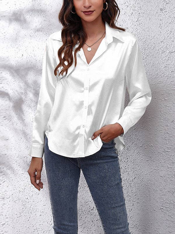 UZ Wholesale Long Sleeve Blouse Fuchsia XXL