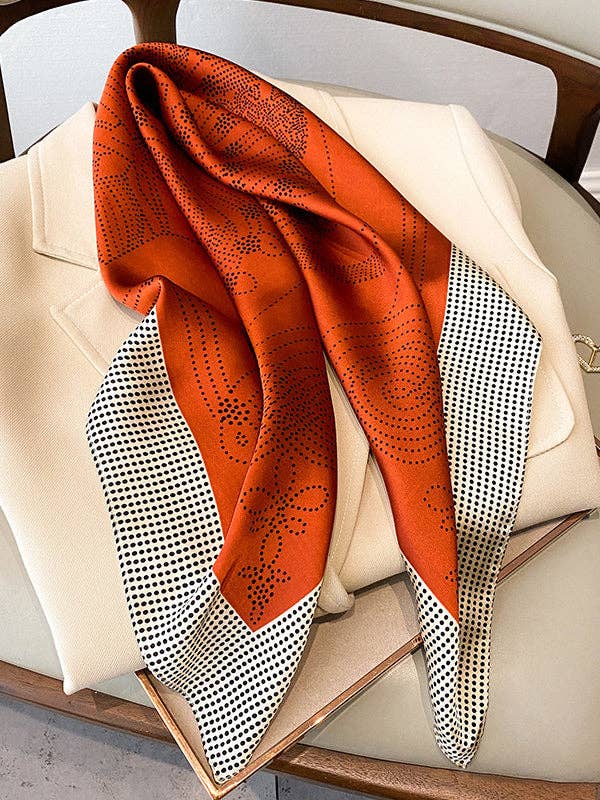 U.Z. Polka-Dot Leisure Fashion Scarf: PINK / One_size