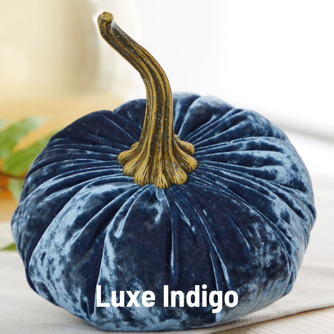 Your Heart's Content - Pumpkin Large Velvet, Fall Decor, Shelf Sitter, Tablescape: Luxe Medallion