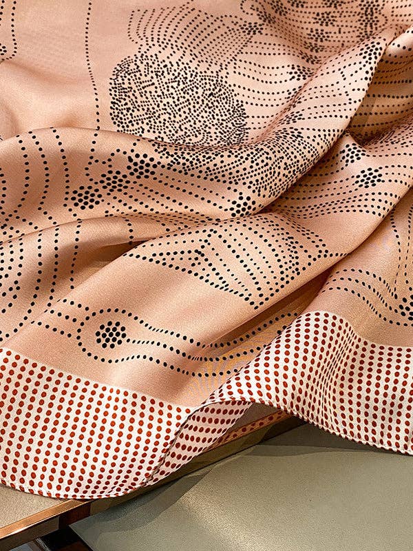 U.Z. Polka-Dot Leisure Fashion Scarf: PINK / One_size