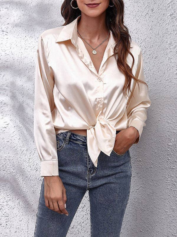 UZ Wholesale Long Sleeve Blouse FUCHSIA L