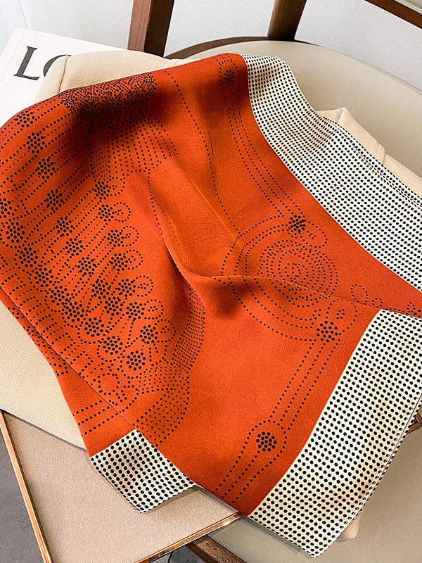 U.Z. Polka-Dot Leisure Fashion Scarf: PINK / One_size