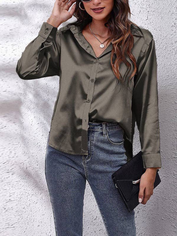 UZ Wholesale Long Sleeve Blouse FUCHSIA L