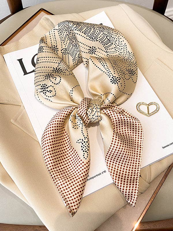 U.Z. Polka-Dot Leisure Fashion Scarf: PINK / One_size