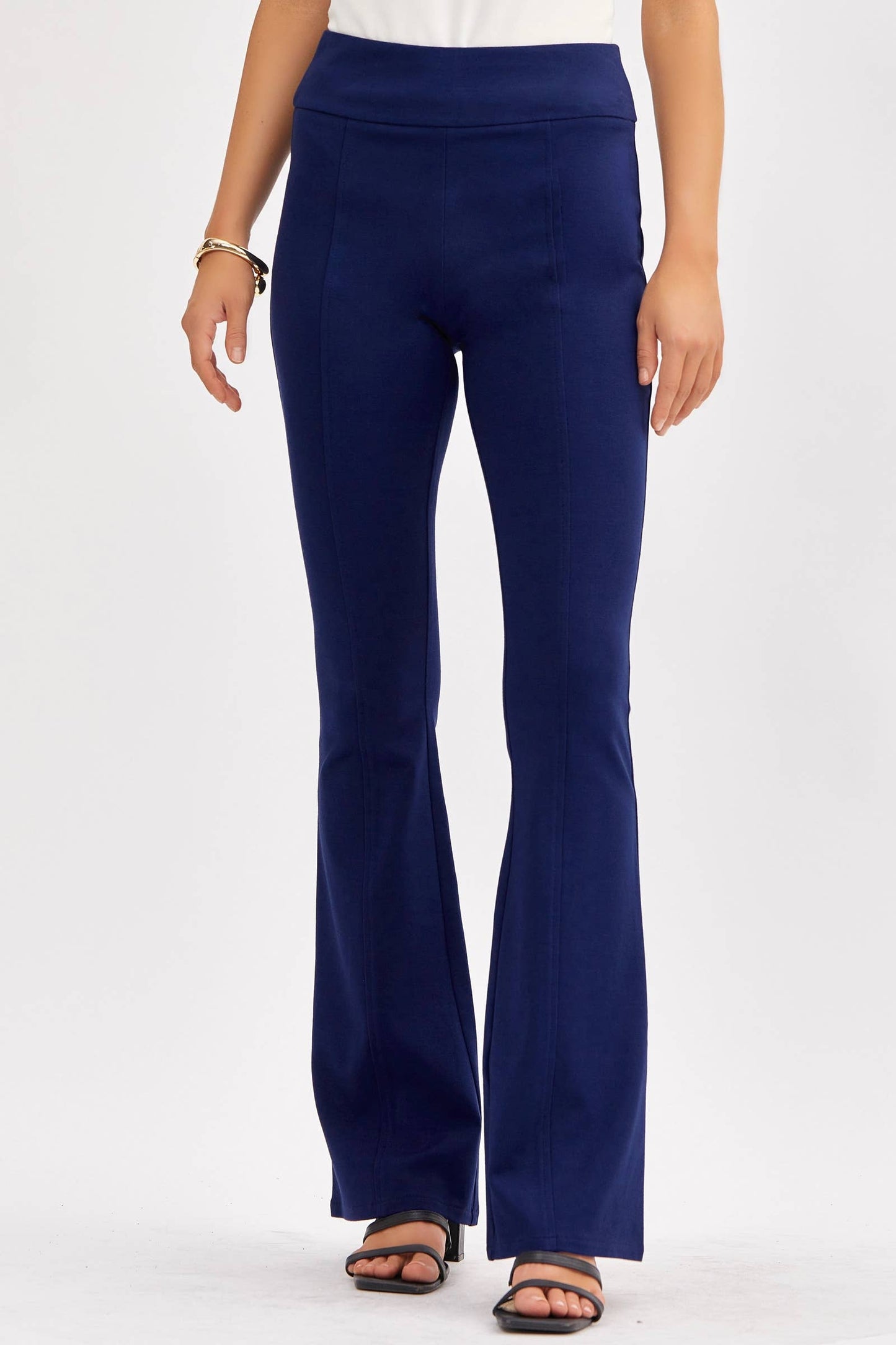 Dear Scarlett - Magic High Waisted Kick Flare Pants: VIOLET / XL