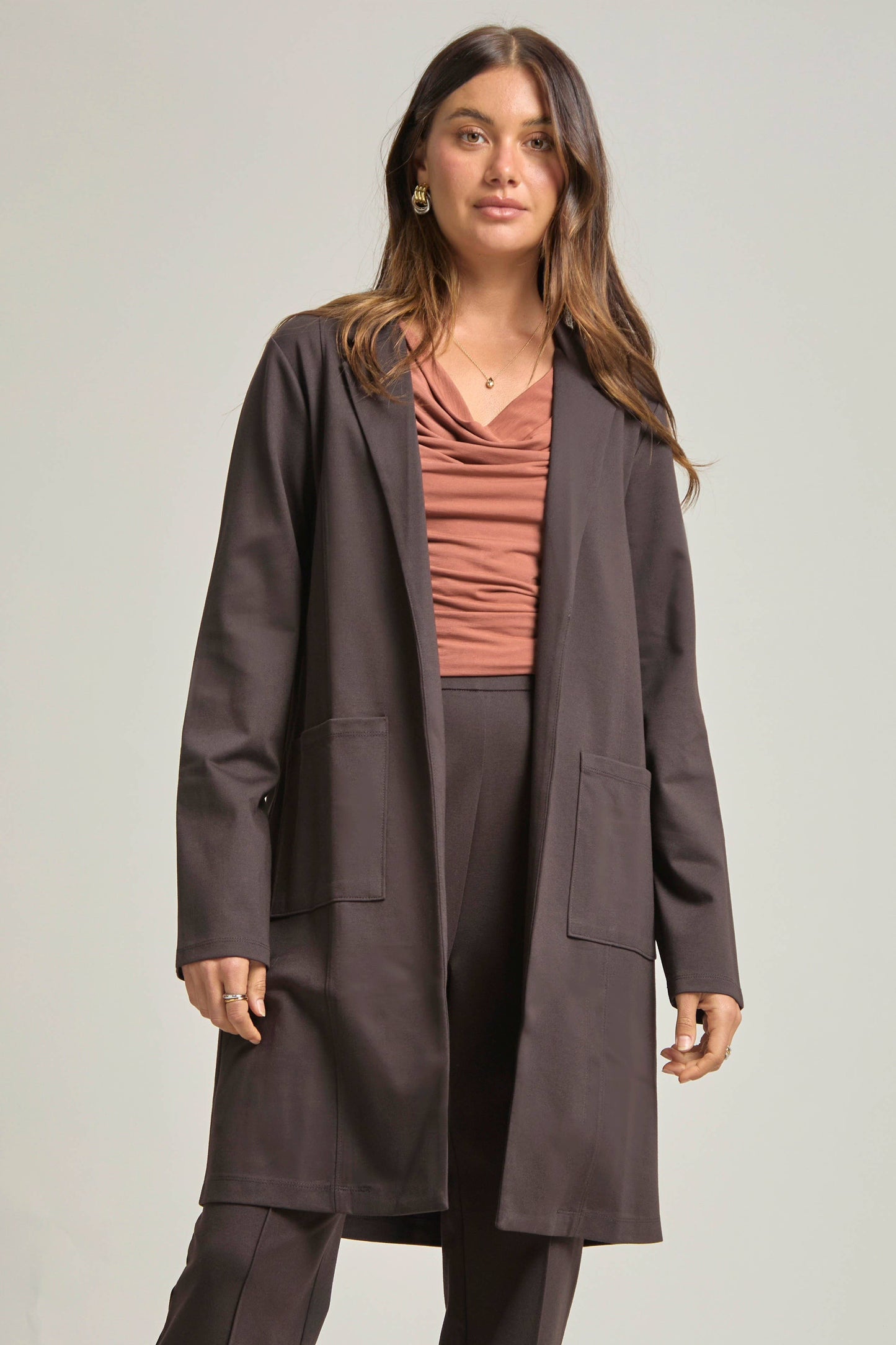 Dear Scarlett - Magic Chic Midi Jacket: Black