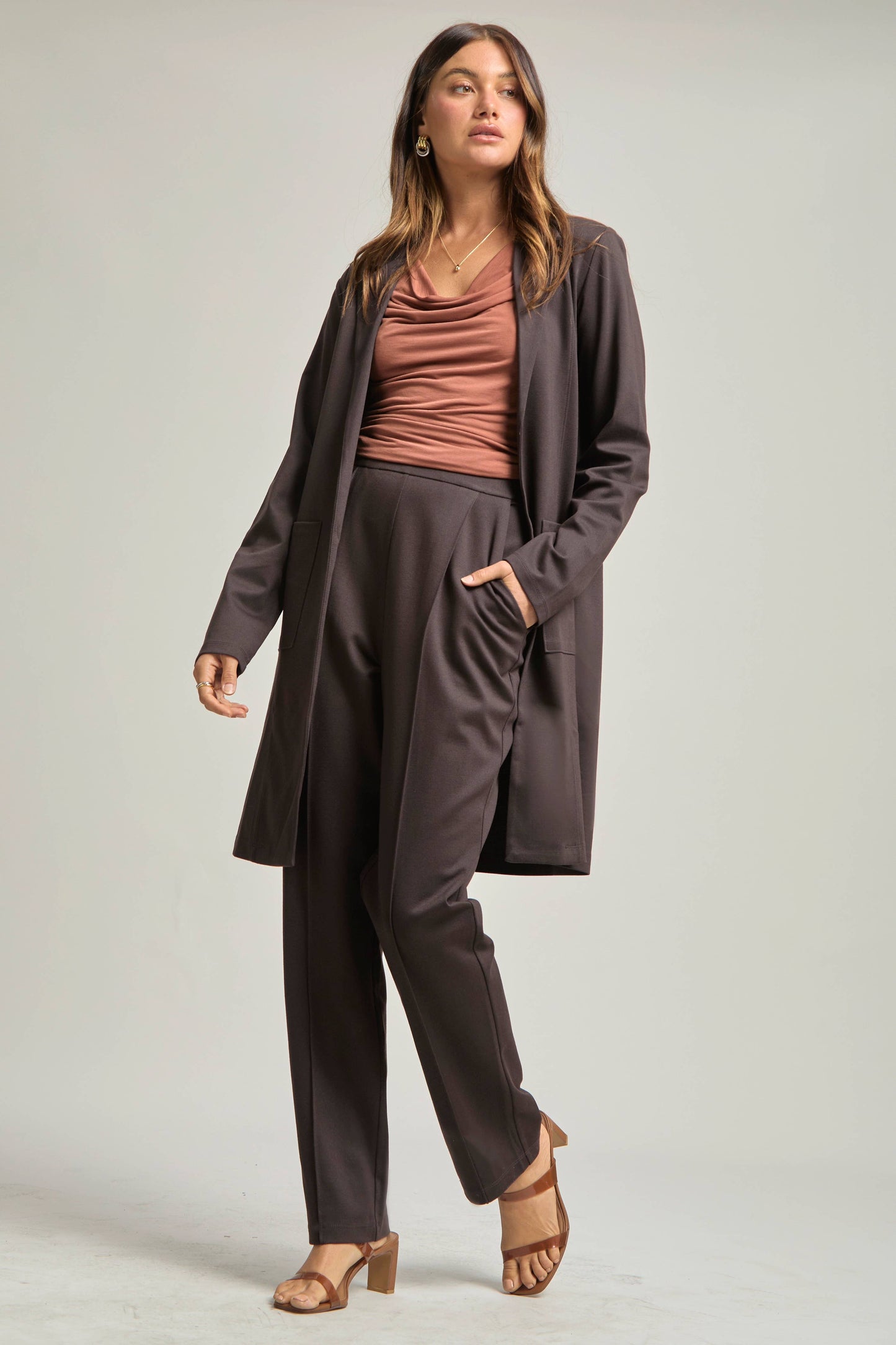 Dear Scarlett - Magic Chic Midi Jacket: Black