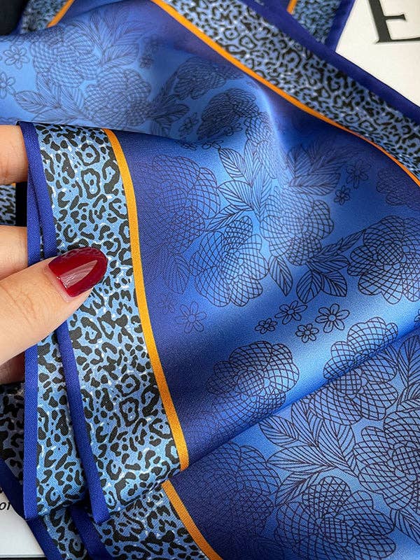 UZ Wholesale Store - Urban Leopard Printed Silk Imitation Scarf: GREEN / One_size