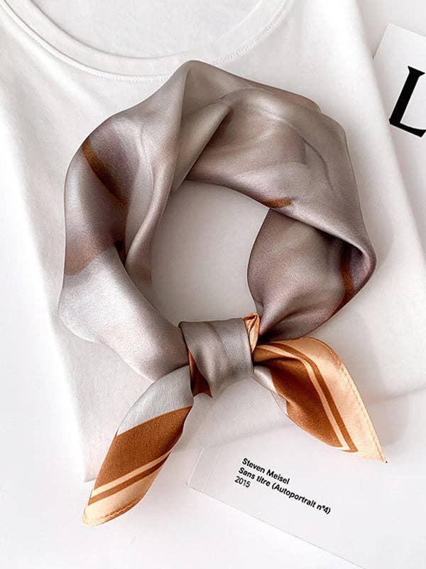 UZ Wholesale Store - Printed Leisure Fashion Square Scarf: KHAKI / One_size
