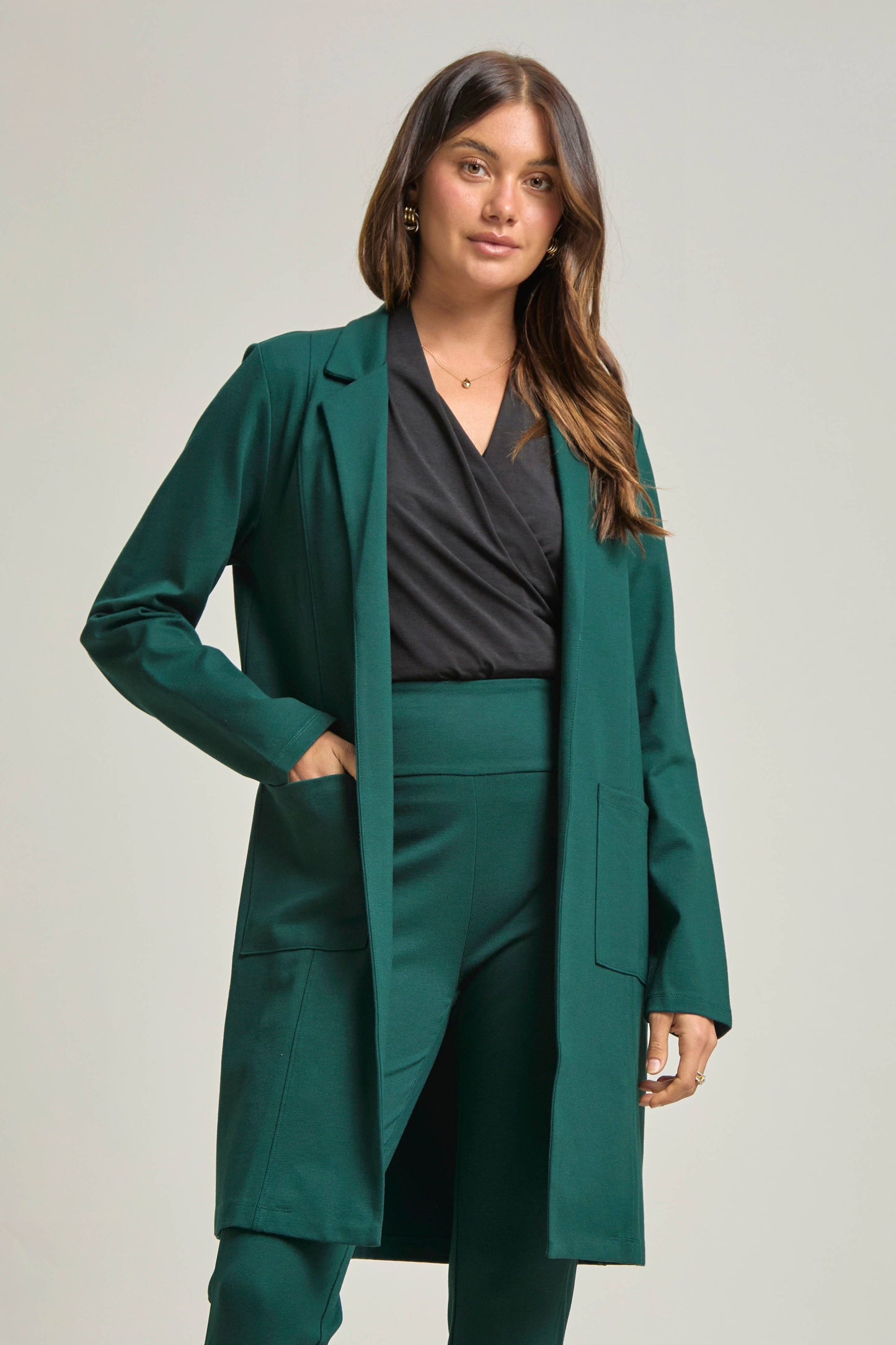 Dear Scarlett - Magic Chic Midi Jacket: Black