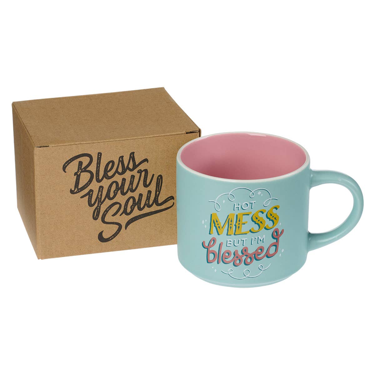 Christian Art Gifts - Mug Ceramic Hot Mess But I'm Blessed