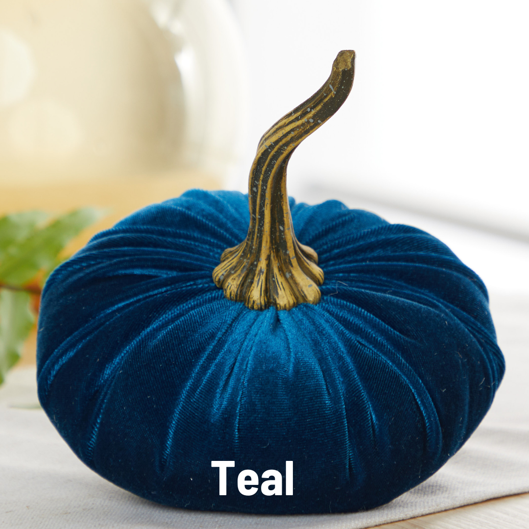 Your Heart's Content - Pumpkin Large Velvet, Fall Decor, Shelf Sitter, Tablescape: Luxe Medallion