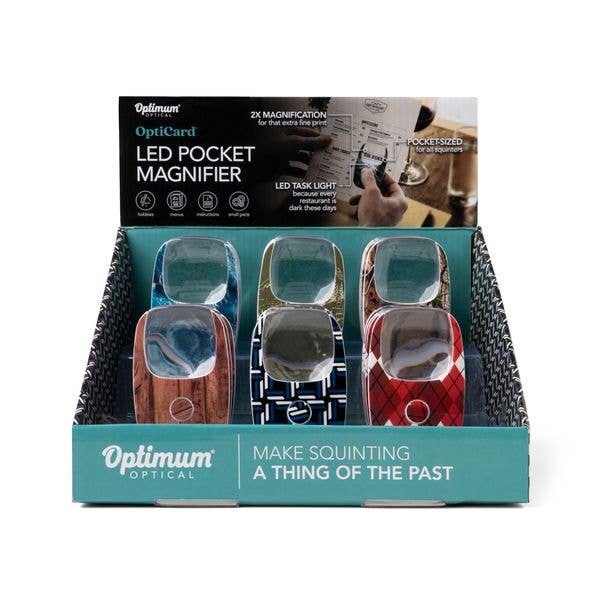 DM Merchandising - Optimum Optical The Hobbyist OptiCard LED Pocket Magnifier