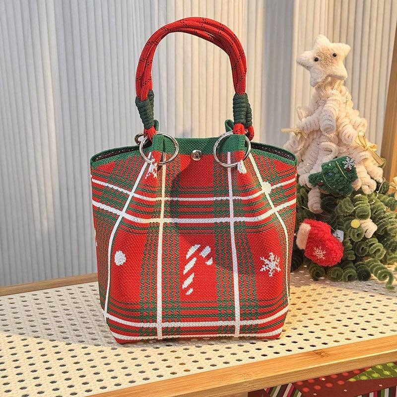 UZ Store - Merry Christmas Jacquard Knit Handbag