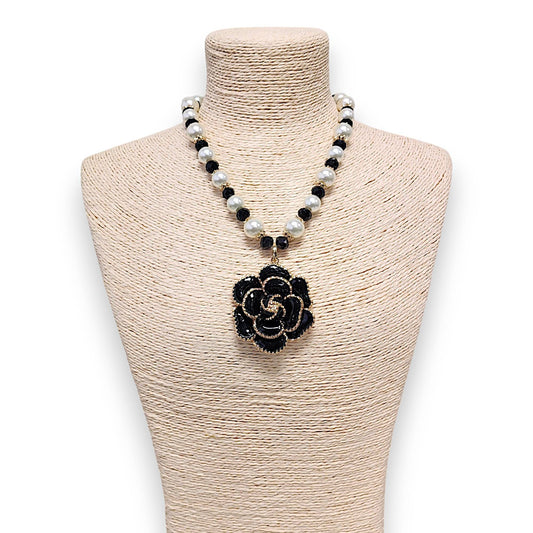 Bijoux Envie Statement Jewelry - Flower Necklace | Pearl Necklace | Coastal | Fall | Boho