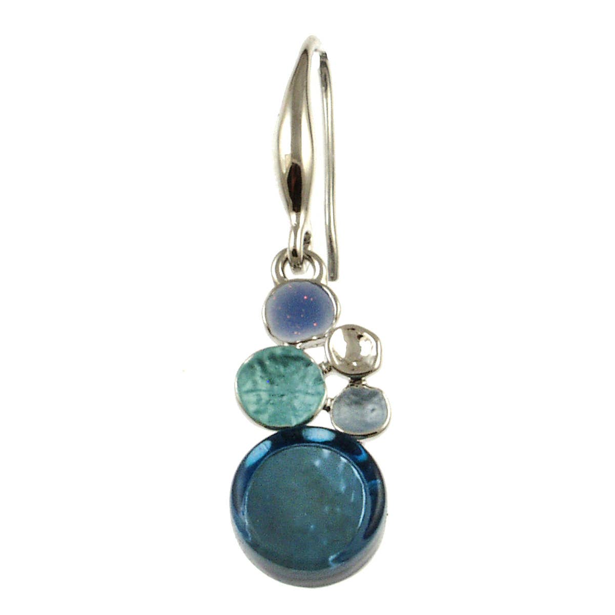 Origin Jewelry - Multi Dot Earring, Two-Tone Shell & Resin: Colorful