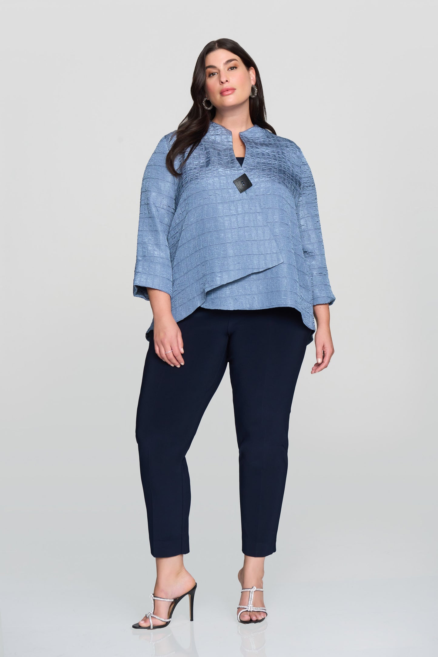 Joseph Ribkoff Textured Woven Jacquard Swing Jacket