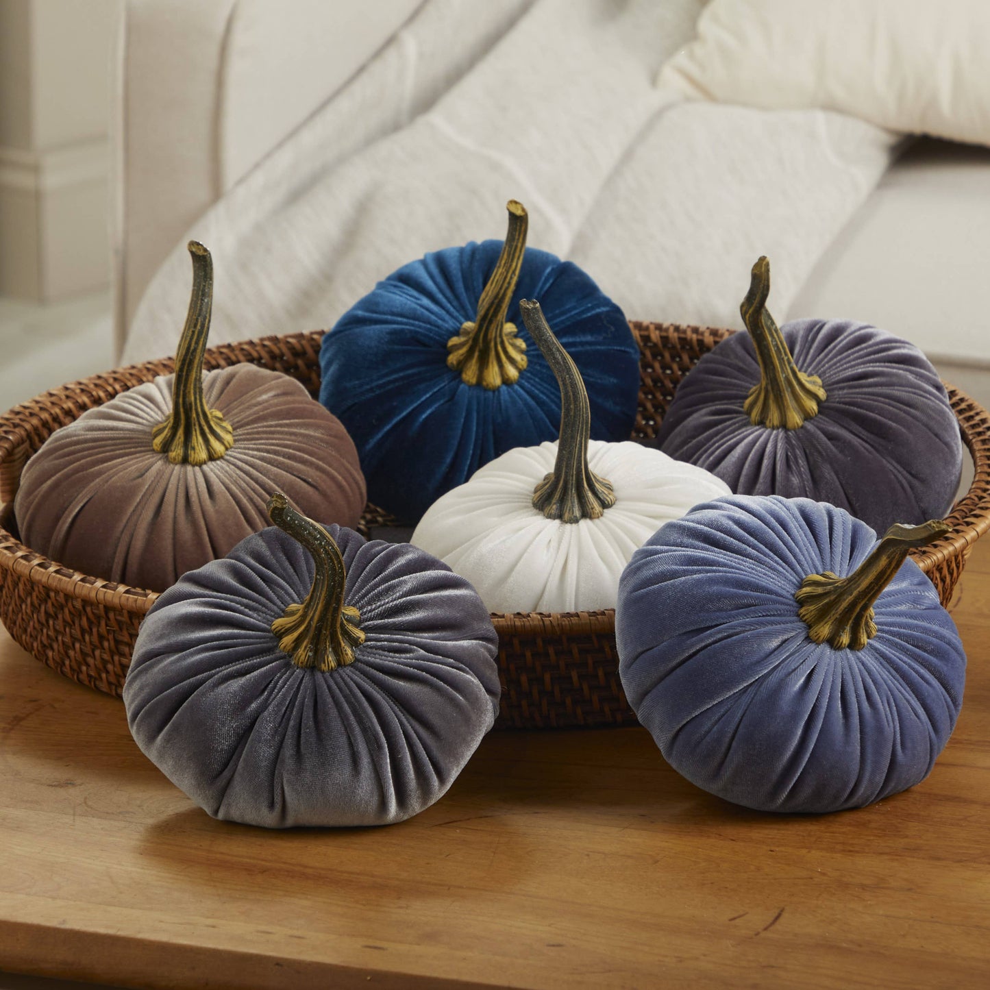 Your Heart's Content - Pumpkin Large Velvet, Fall Decor, Shelf Sitter, Tablescape: Luxe Medallion