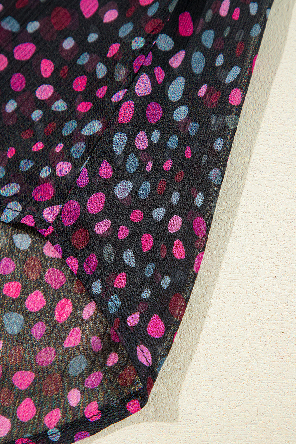 Grape Wine Polka Dot Print Buttoned Shirt