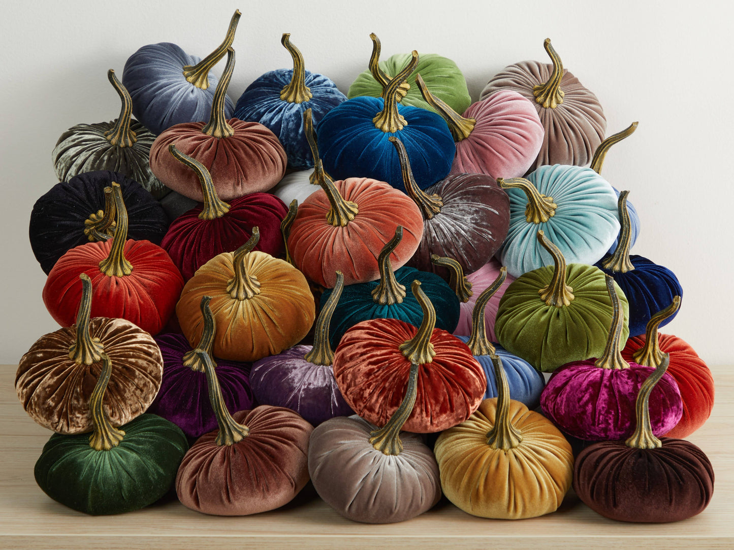 Your Heart's Content - Pumpkin Large Velvet, Fall Decor, Shelf Sitter, Tablescape: Luxe Medallion