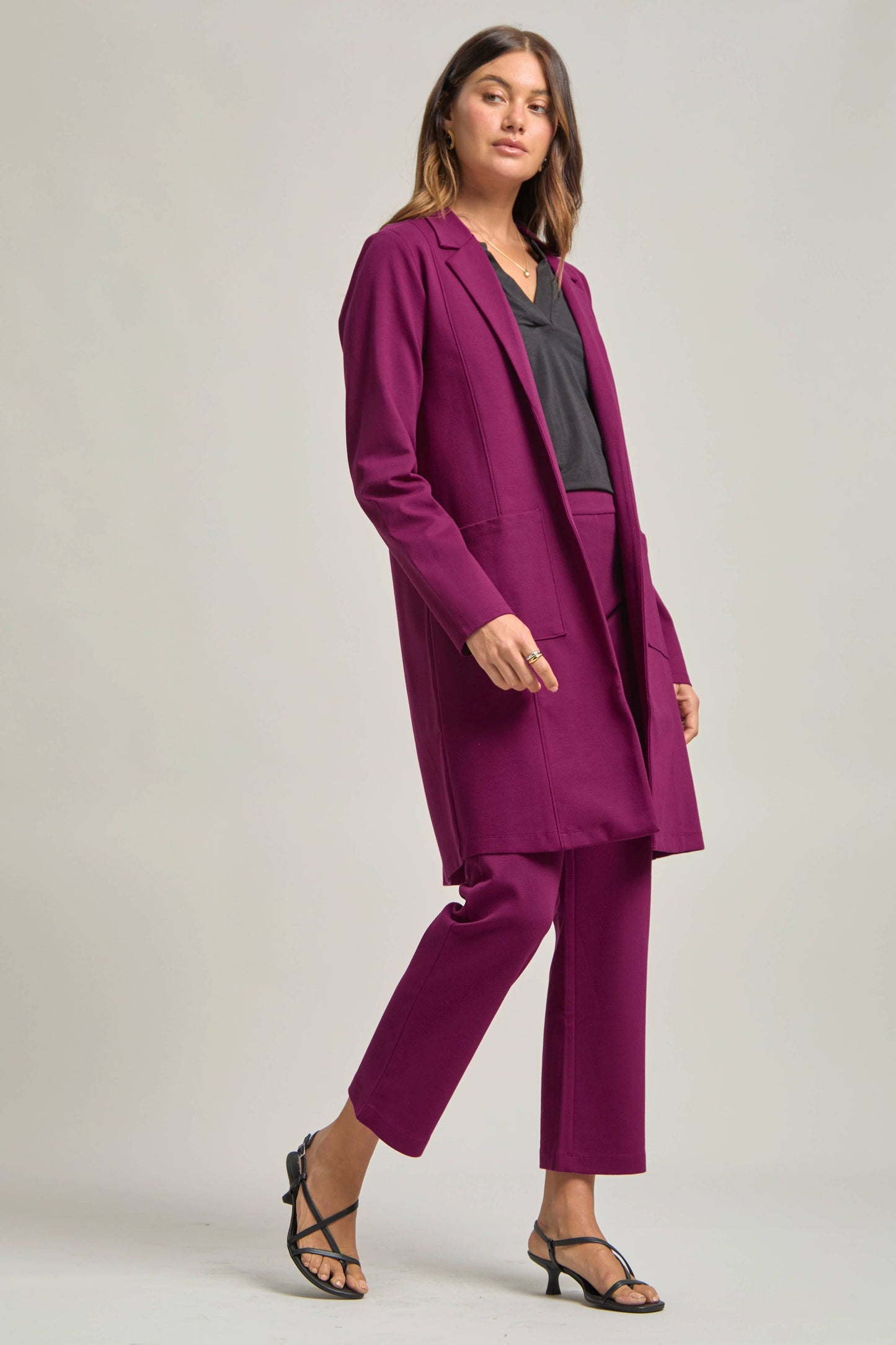 Dear Scarlett - Magic Chic Midi Jacket: Black