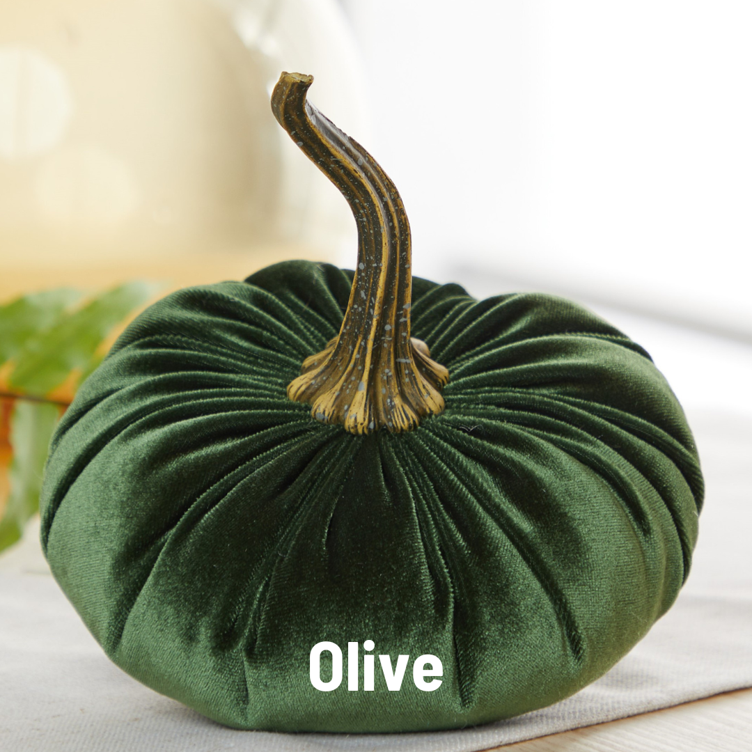 Your Heart's Content - Pumpkin Large Velvet, Fall Decor, Shelf Sitter, Tablescape: Luxe Medallion
