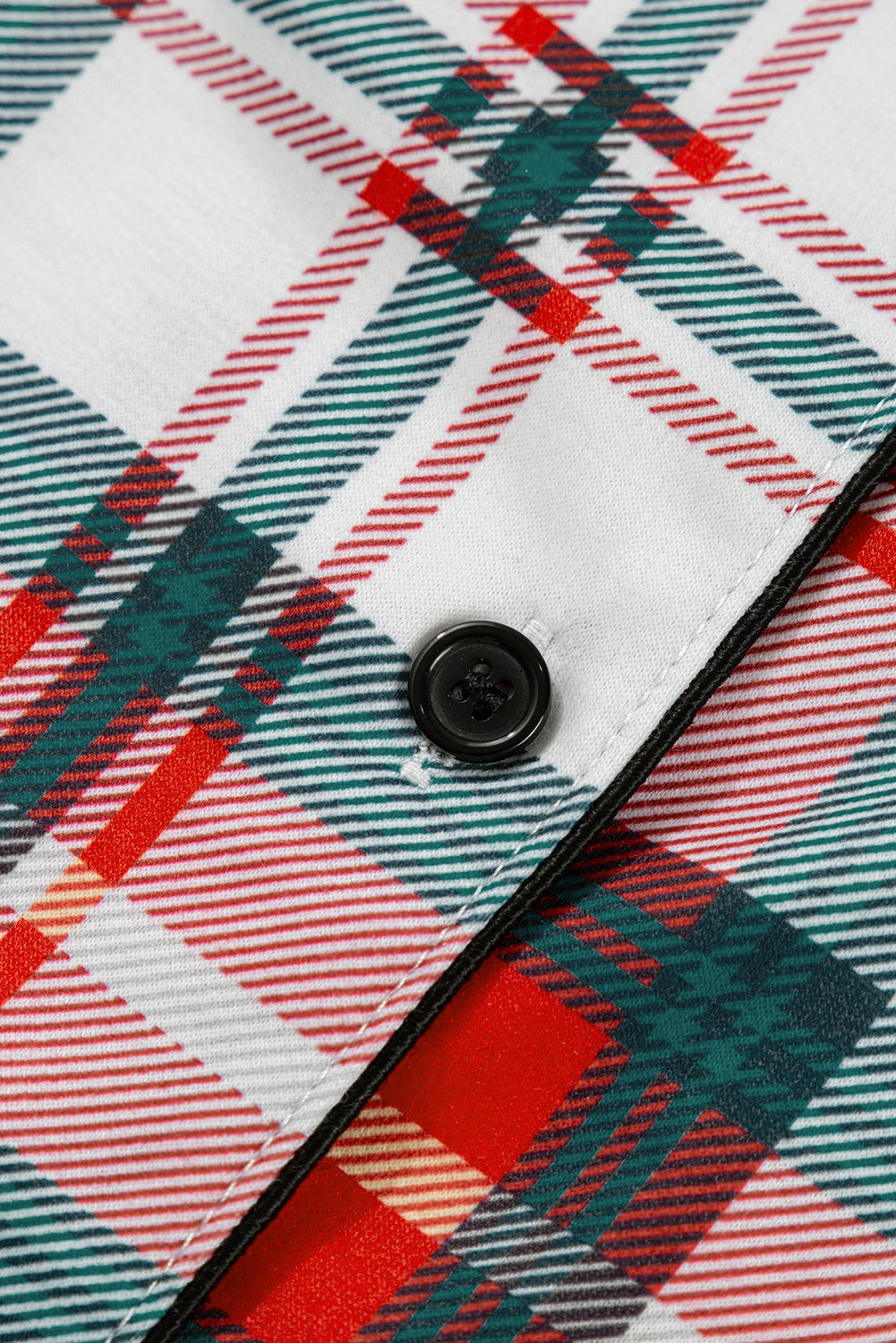 Plaid Long Sleeve Shirt and Pants Pajama Set