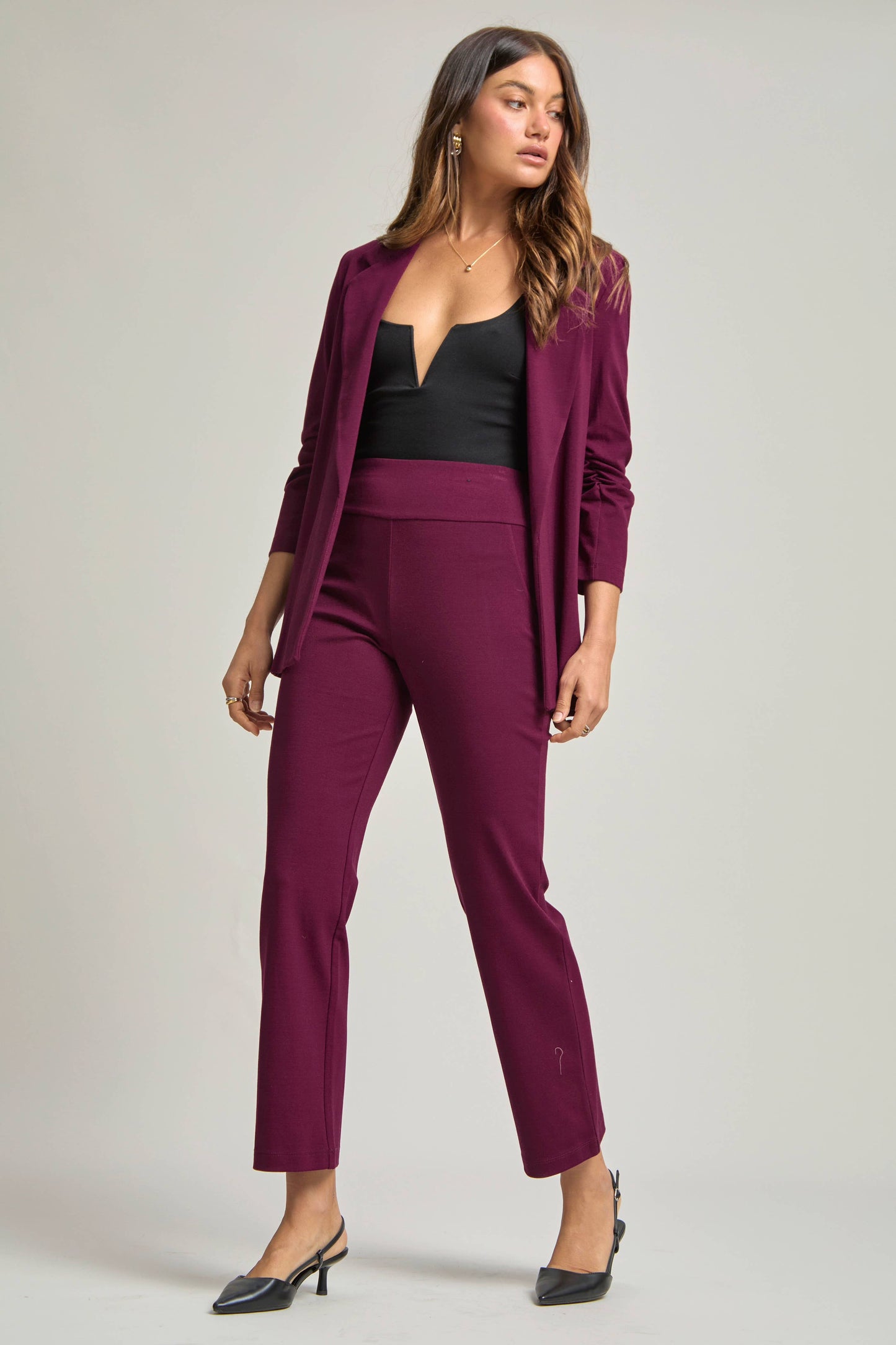 Dear Scarlett -  Magic 3/4 Sleeve Blazer: Black