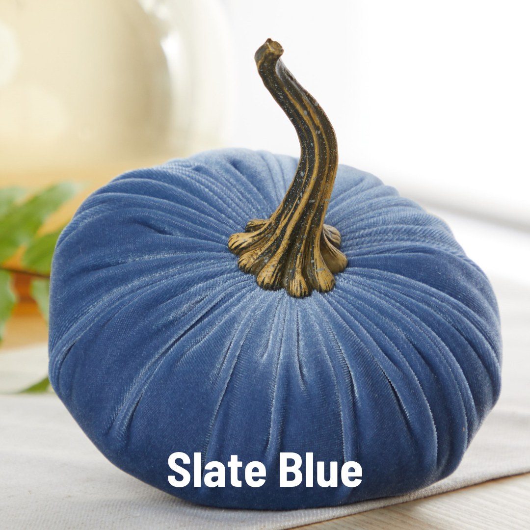 Your Heart's Content - Pumpkin Large Velvet, Fall Decor, Shelf Sitter, Tablescape: Luxe Medallion