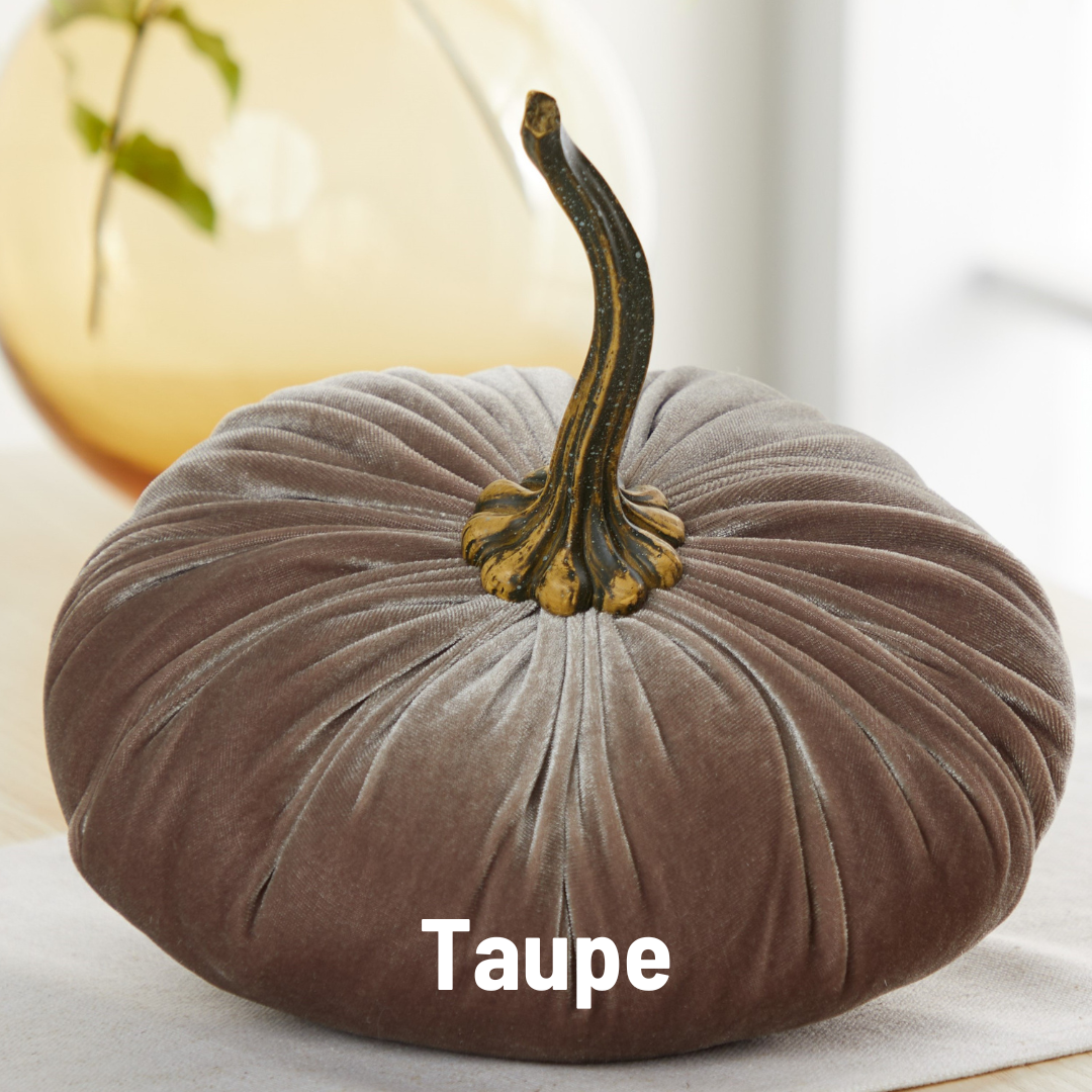 Your Heart's Content - Pumpkin Extra Large Velvet,  Fall Accent Decor, Centerpiece: Burgundy
