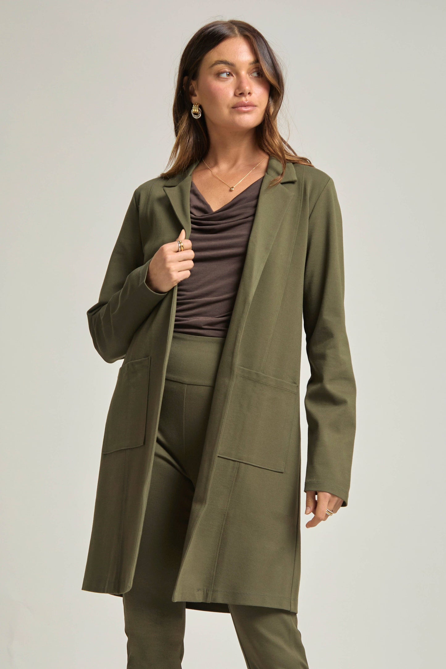 Dear Scarlett - Magic Chic Midi Jacket: Black