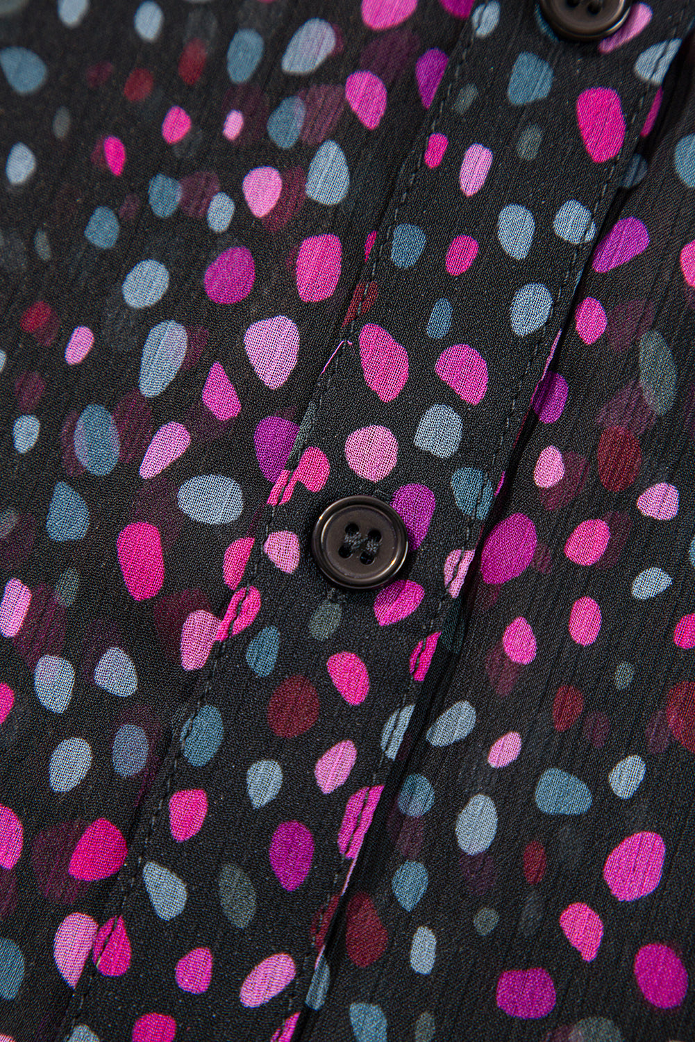 Grape Wine Polka Dot Print Buttoned Shirt