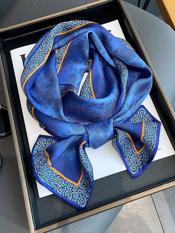 UZ Wholesale Store - Urban Leopard Printed Silk Imitation Scarf: GREEN / One_size
