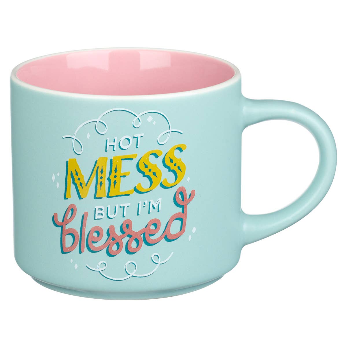 Christian Art Gifts - Mug Ceramic Hot Mess But I'm Blessed