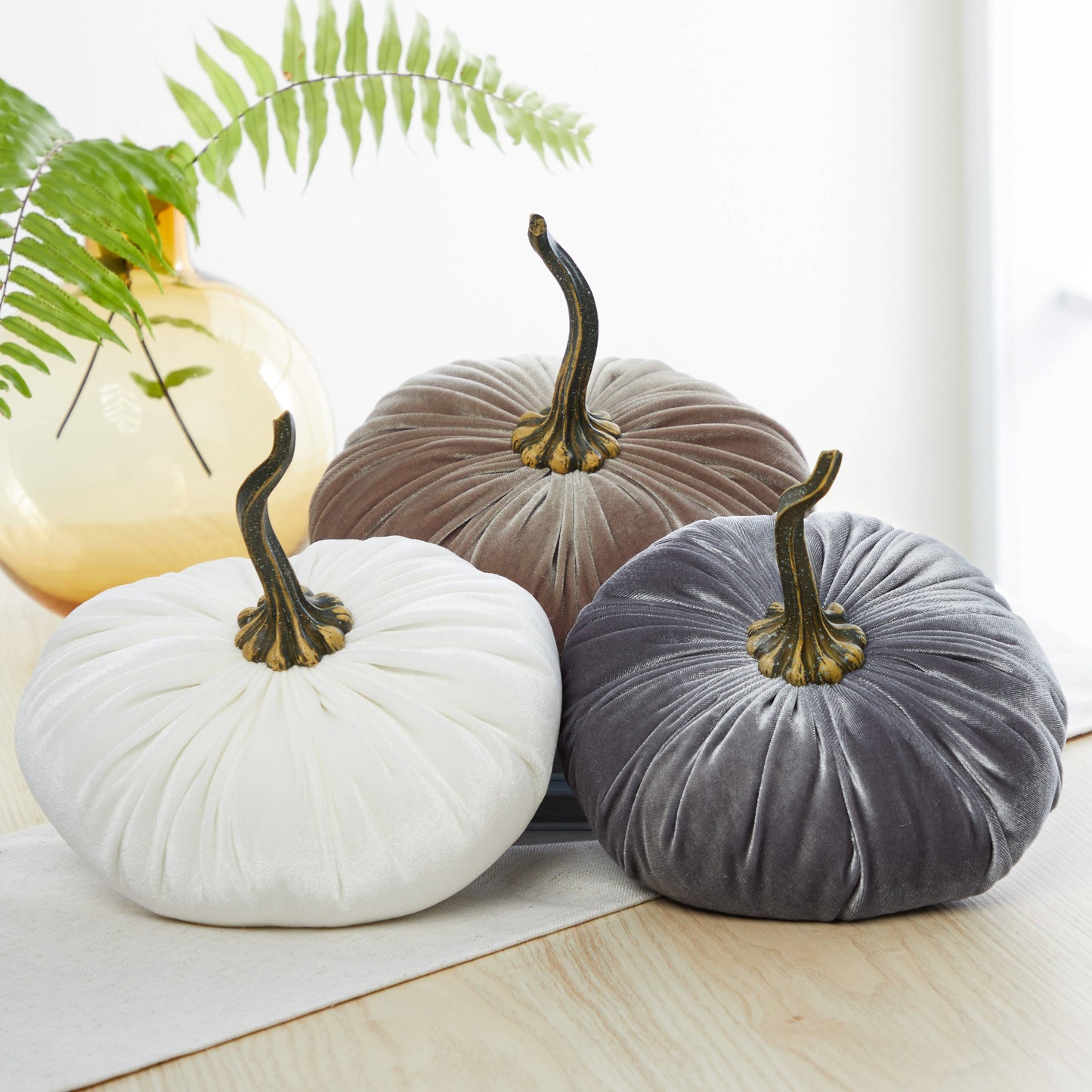 Your Heart's Content - Pumpkin Extra Large Velvet,  Fall Accent Decor, Centerpiece: Burgundy