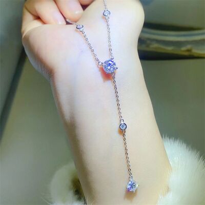 Moissanite 925 Sterling Silver Necklace 1.5 Carats